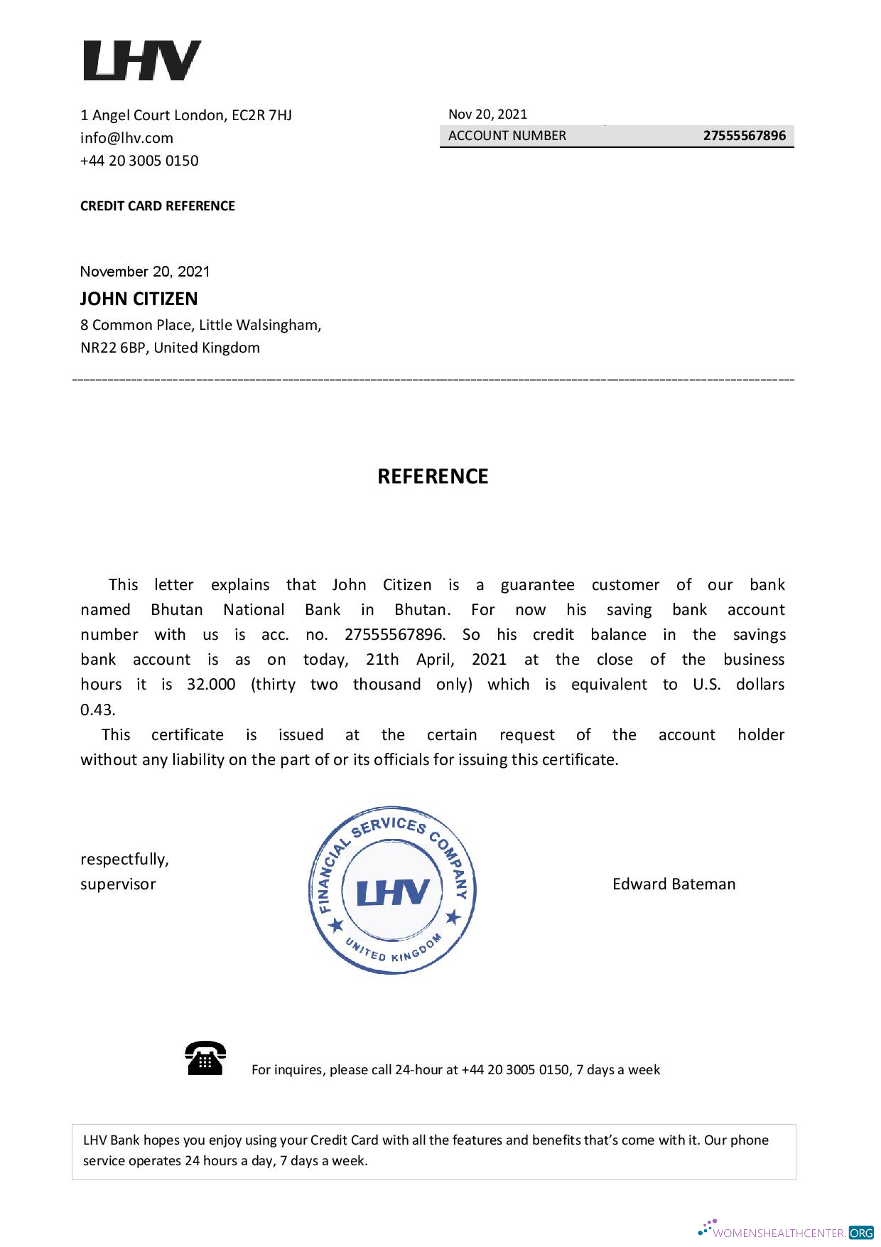 Download United Kingdom LHV balance reference Photoshop template
